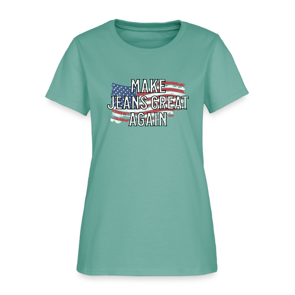 Make Jeans Great Again Women's T-Shirt - aquatic