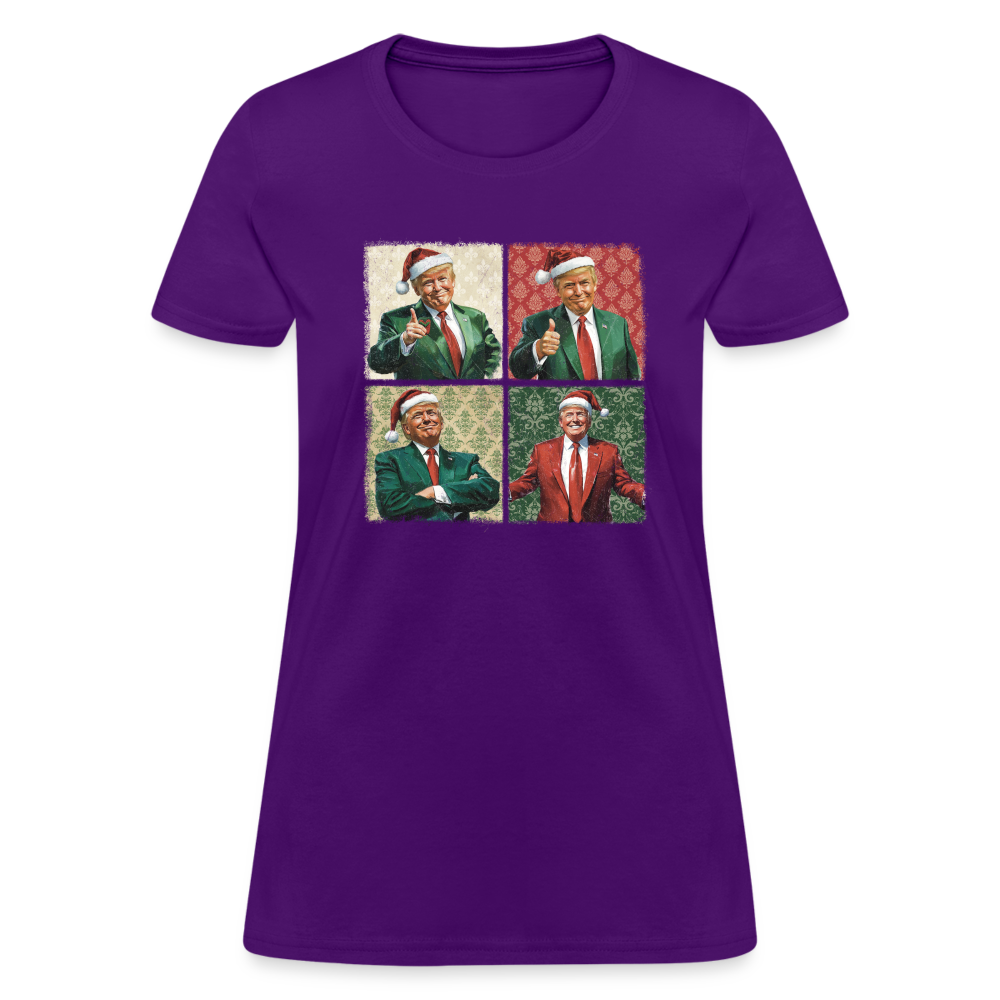 Trump Christmas Women's T-Shirt - purple