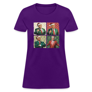 Trump Christmas Women's T-Shirt - purple