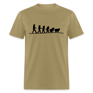 Human Evolution to Sheep Classic T-Shirt - khaki