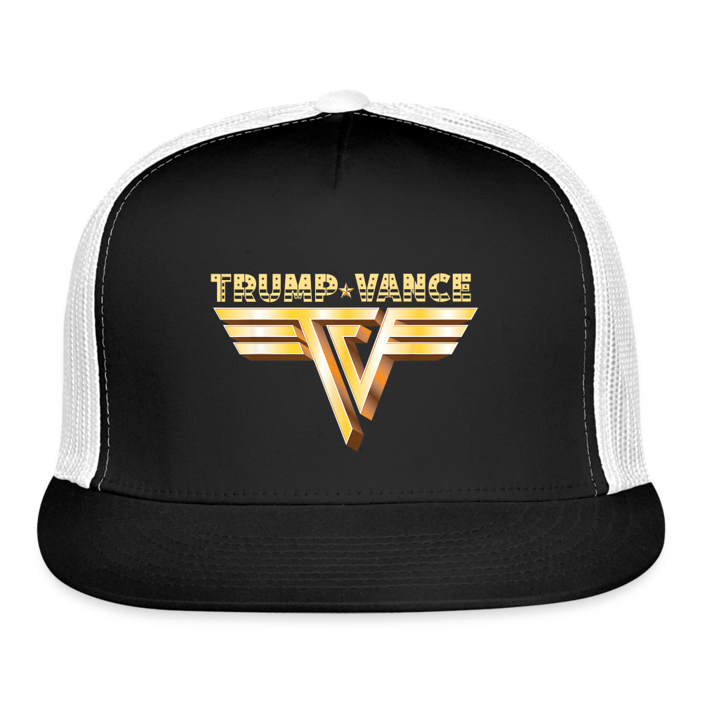 Trump/Vance Trucker Hat - black/white