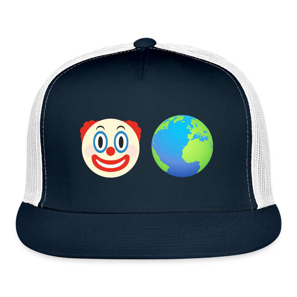 Clown World Trucker Hat - navy/white