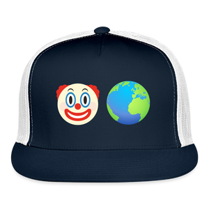 Clown World Trucker Hat - navy/white