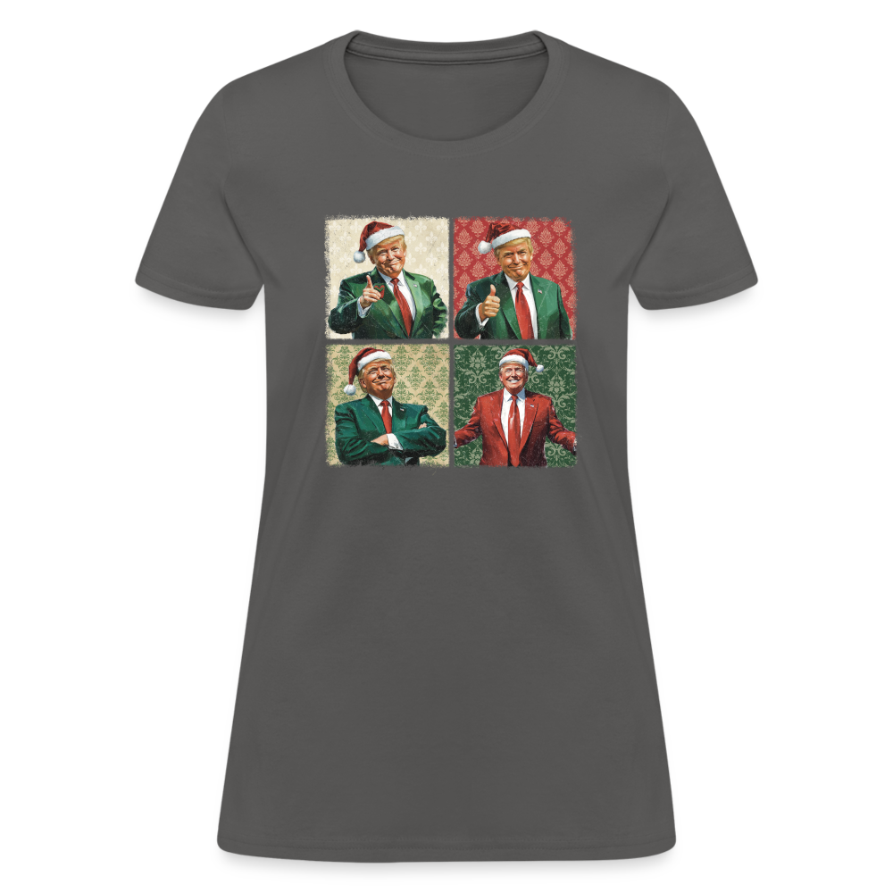 Trump Christmas Women's T-Shirt - charcoal