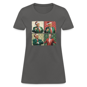 Trump Christmas Women's T-Shirt - charcoal