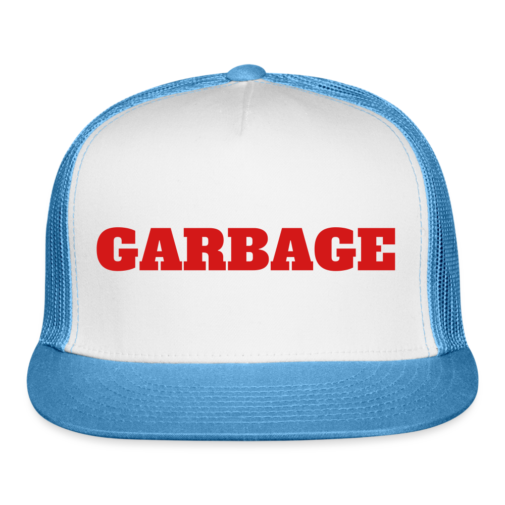 Garbage Trucker Hat - white/blue