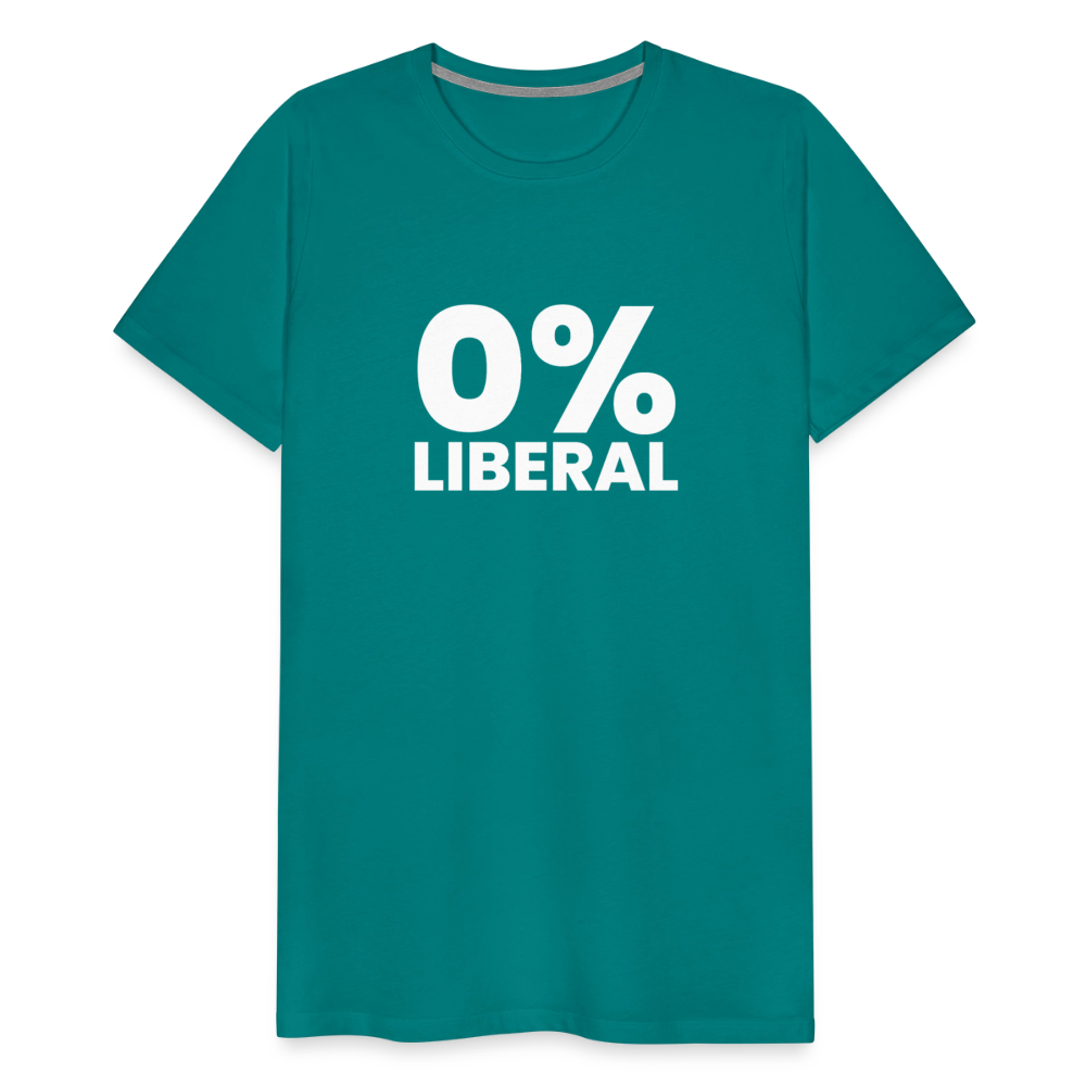 0% Liberal Men's Premium T-Shirt - teal
