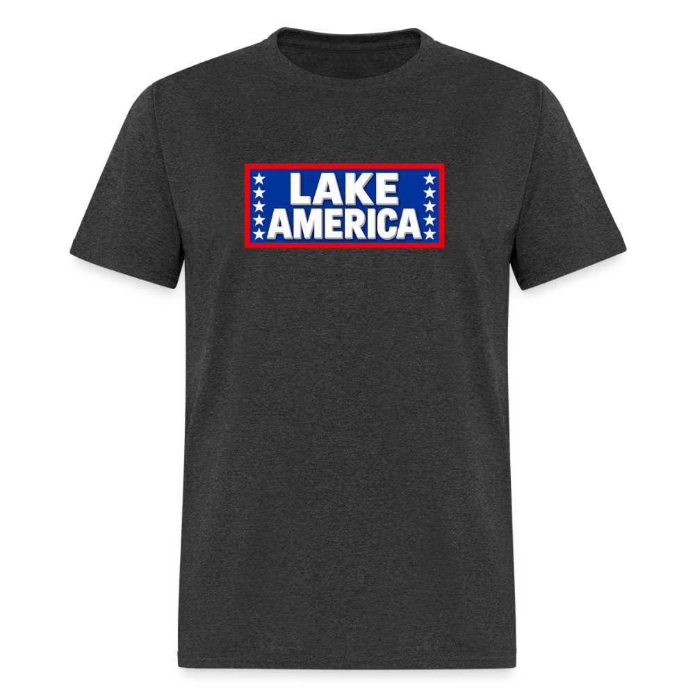 Lake America T-Shirt Men's T-Shirt - heather black