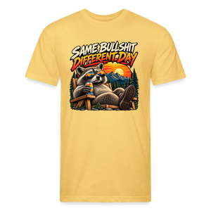 Same Bullshit Different Day – Men's Fitted Graphic T-Shirt - pastel yellow
