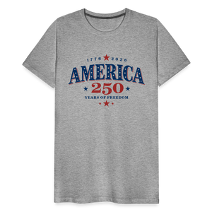 America 250 Years Freedom Retro Americana Men's Premium T-Shirt - heather gray