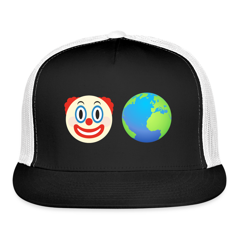 Clown World Trucker Hat - black/white