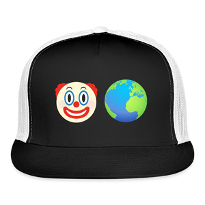 Clown World Trucker Hat - black/white