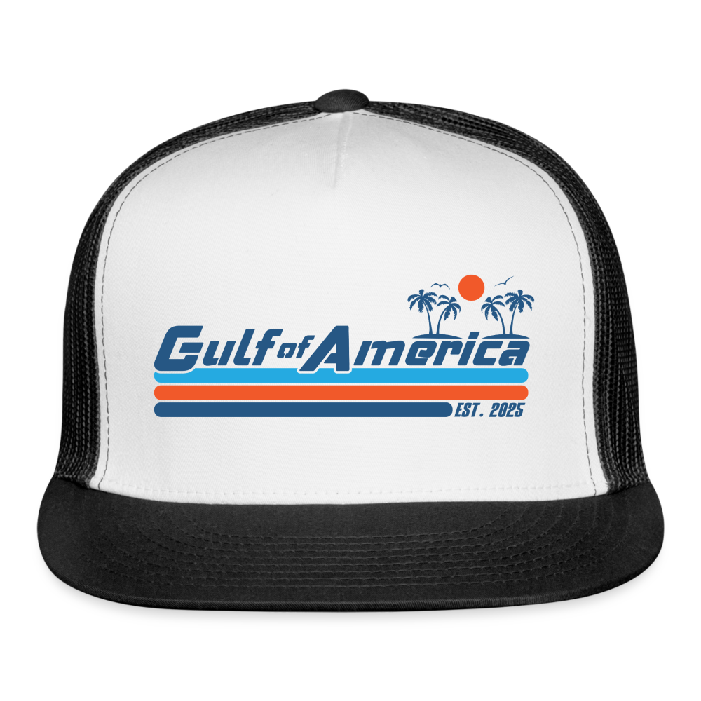 Gulf of America Trucker Hat - white/black