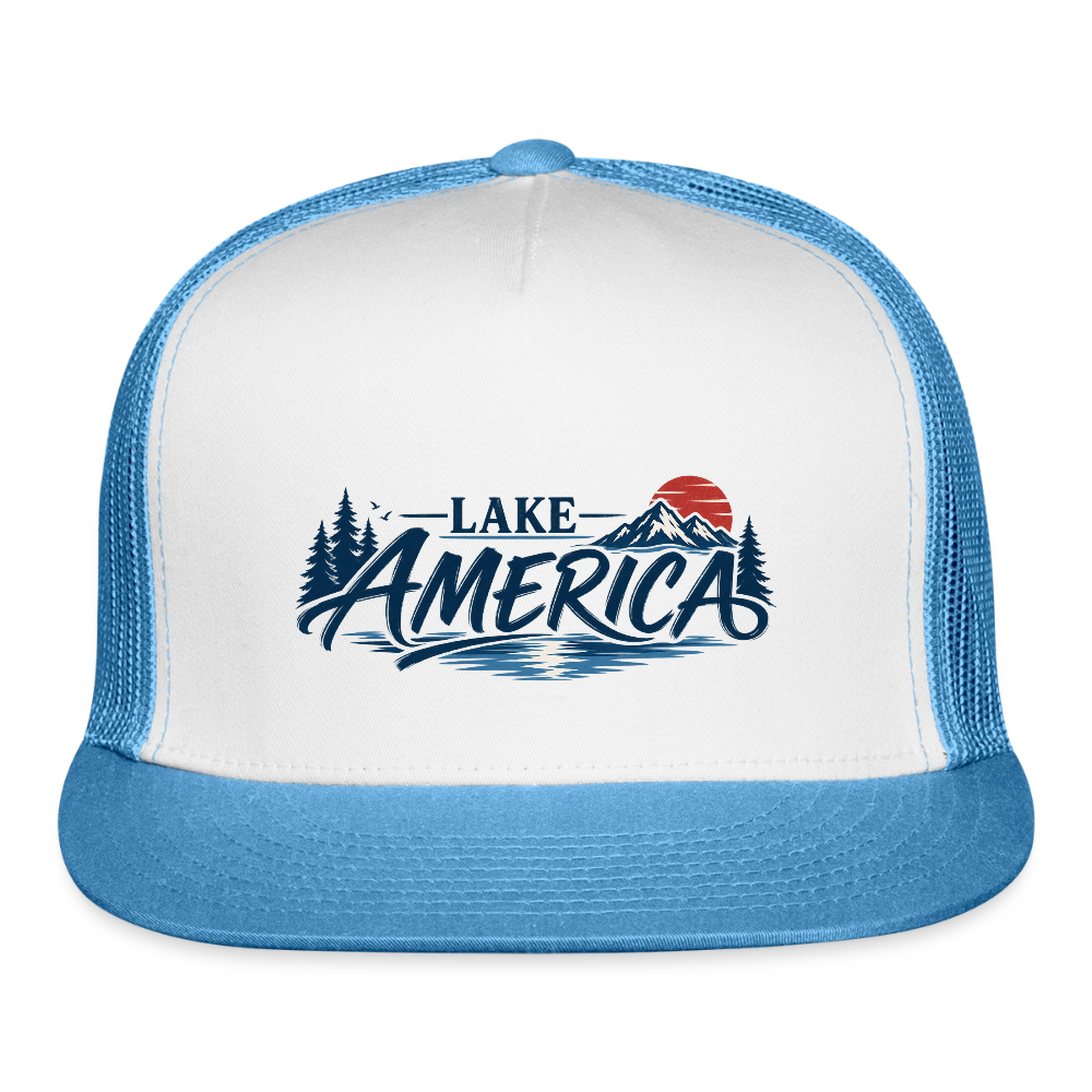 Lake America Trucker Hat - white/blue