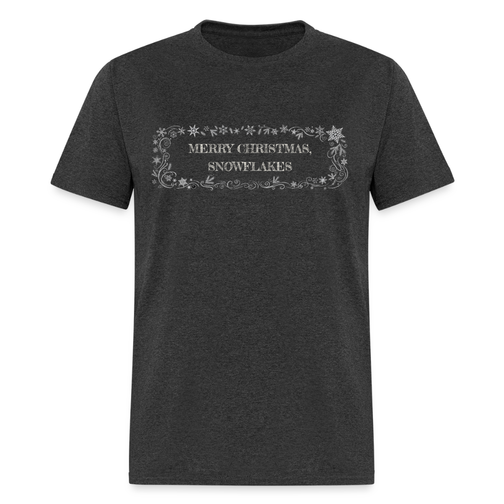 Merry Christmas, Snowflakes Classic T-Shirt - heather black