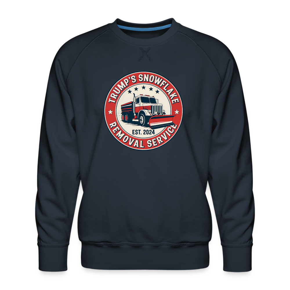 Trump's Snowflake Removal Service (Retro 2024) Men’s Premium Sweatshirt - navy