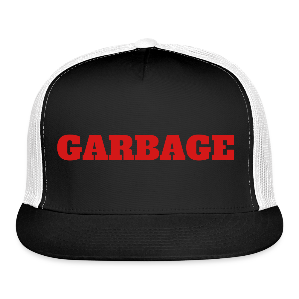 Garbage Trucker Hat - black/white