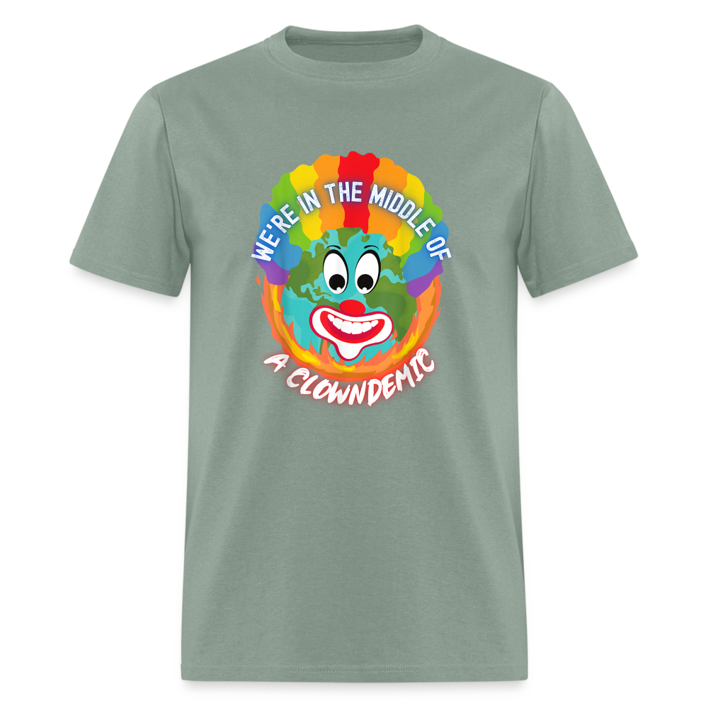 We're in the Middle of a Clowndemic Funny Classic T-Shirt - sage