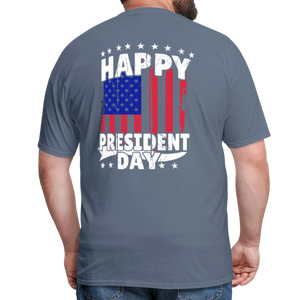 Happy President Day (Back Print) Unisex Classic T-Shirt - denim