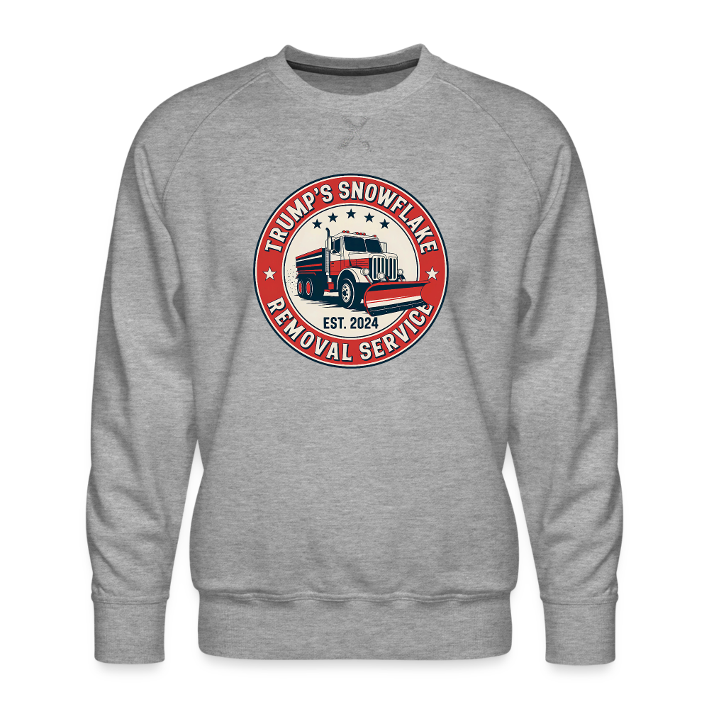 Trump's Snowflake Removal Service (Retro 2024) Men’s Premium Sweatshirt - heather grey