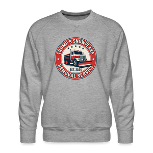 Trump's Snowflake Removal Service (Retro 2024) Men’s Premium Sweatshirt - heather grey