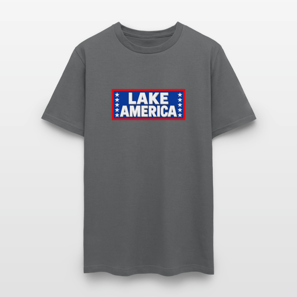 Lake America T-Shirt Men's T-Shirt - charcoal