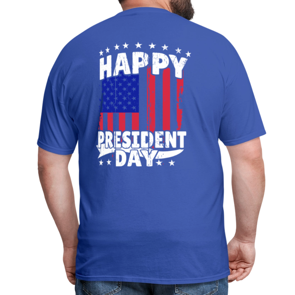 Happy President Day (Back Print) Unisex Classic T-Shirt - royal blue