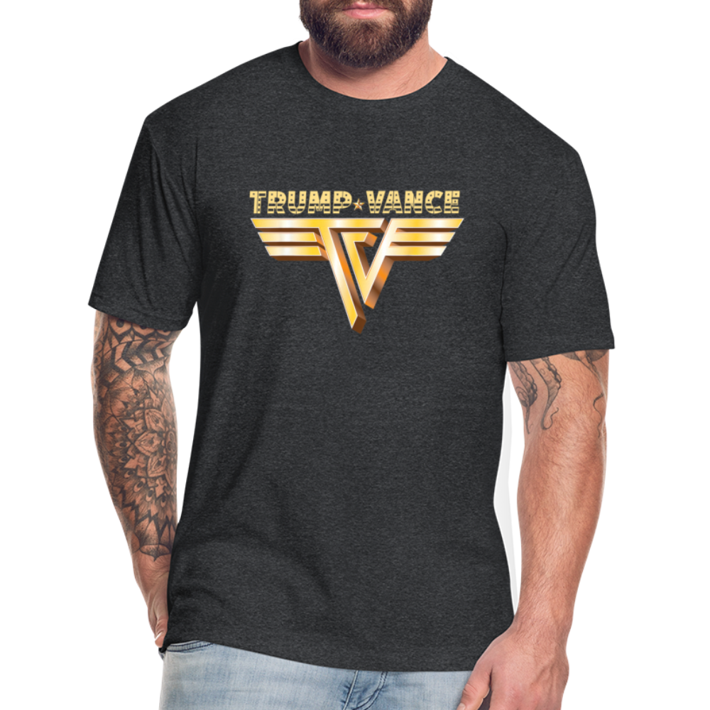 Trump/Vance Fitted Cotton/Poly T-Shirt by Next Level - heather black