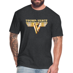 Trump/Vance Fitted Cotton/Poly T-Shirt by Next Level - heather black