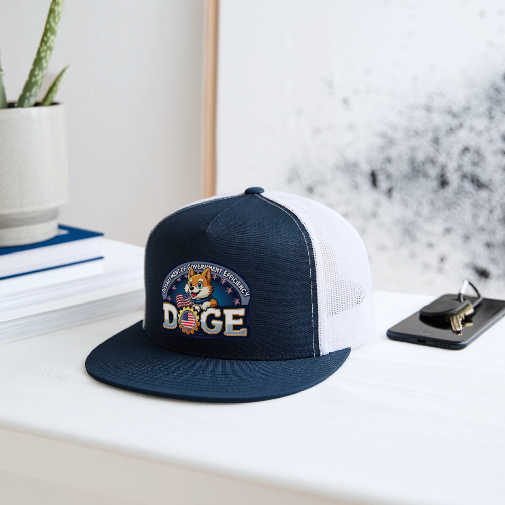 DOGE Trucker Hat - navy/white