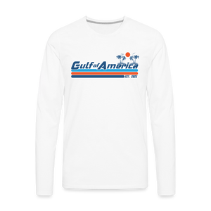 Gulf of America Men's Premium Long Sleeve T-Shirt - white