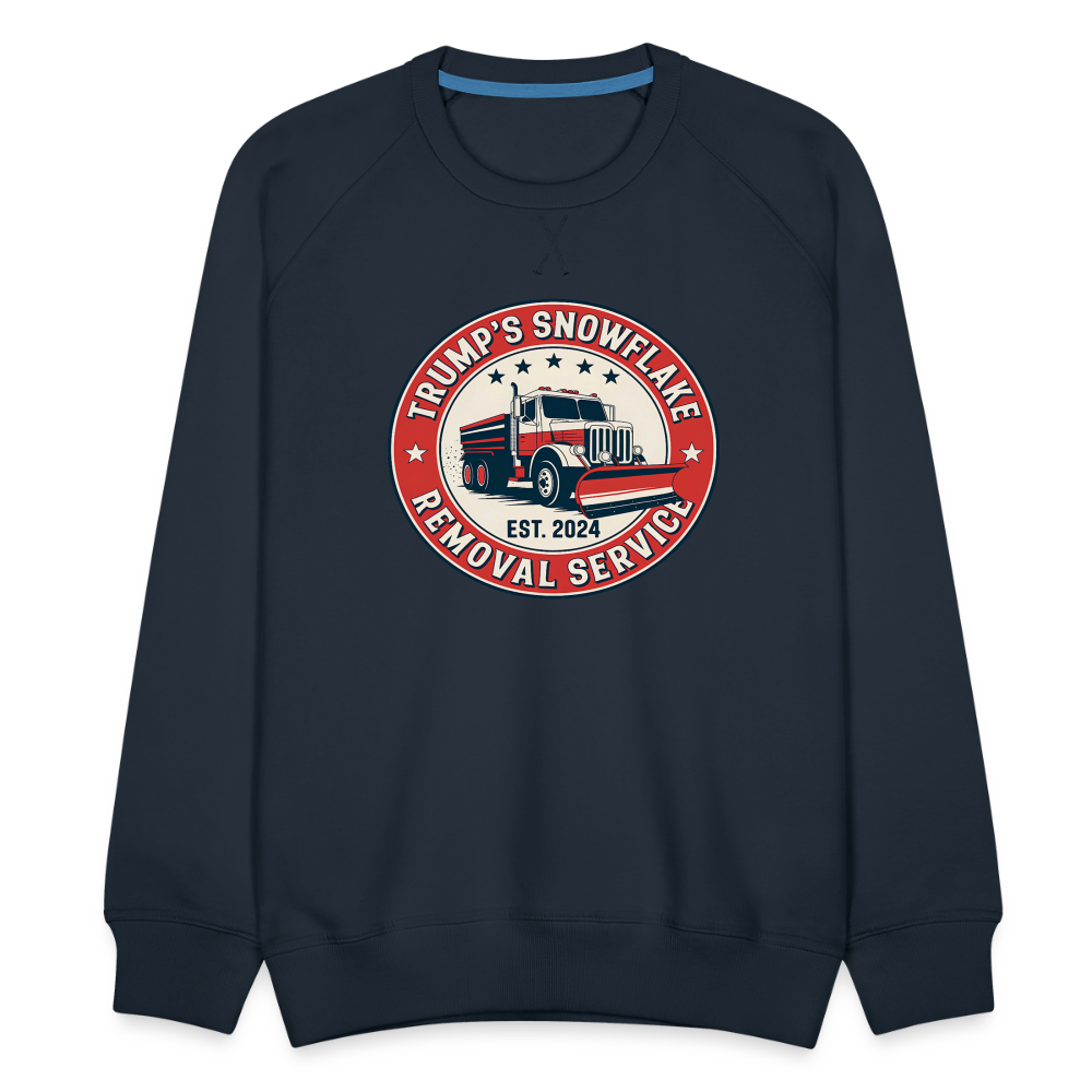 Trump's Snowflake Removal Service (Retro 2024) Men’s Premium Sweatshirt - navy