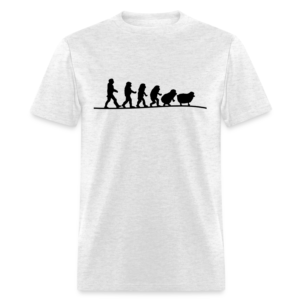 Human Evolution to Sheep Classic T-Shirt - light heather gray