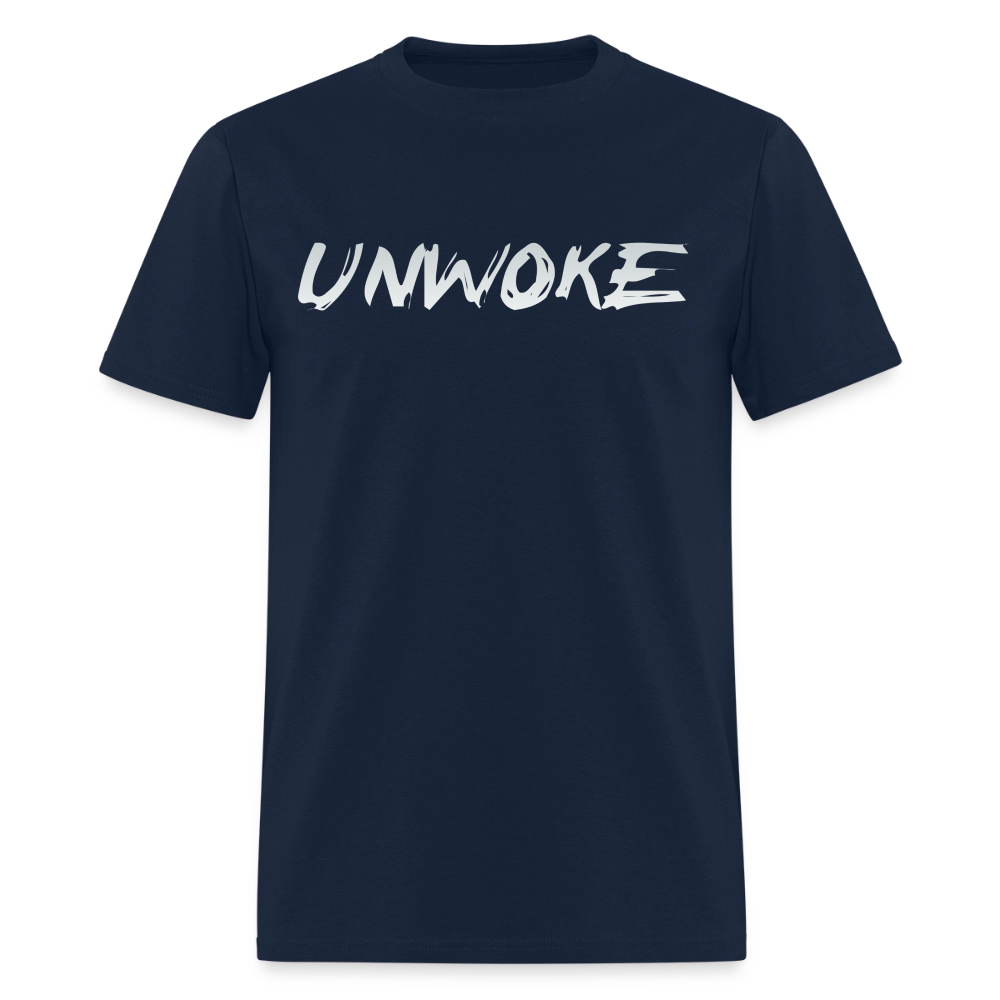 UNWOKE - Anti Woke Classic T-Shirt - navy
