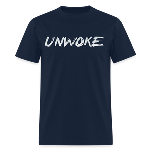 UNWOKE - Anti Woke Classic T-Shirt - navy