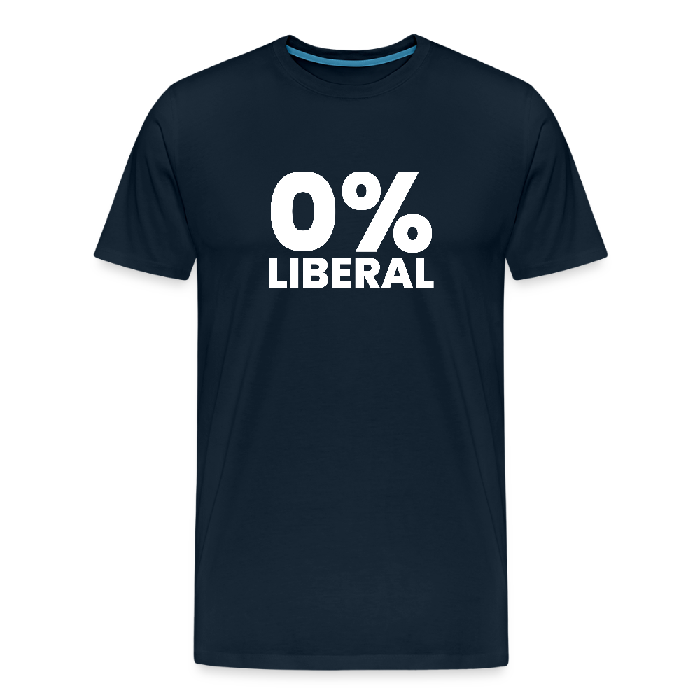 0% Liberal Men's Premium T-Shirt - deep navy