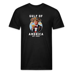 Gulf of America Funny Fitted Cotton/Poly T-Shirt by Next Level - black