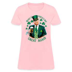 Make St. Patrick's Day Great Again Women's T-Shirt - pink