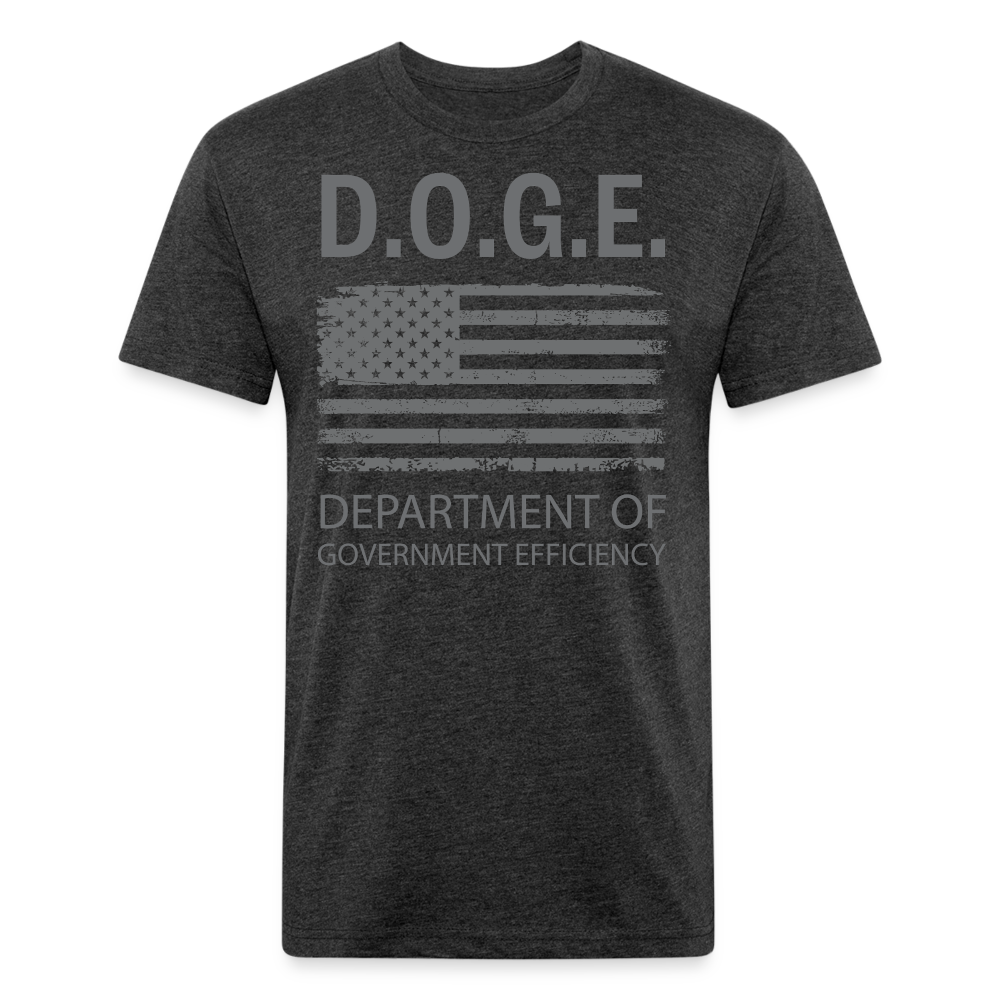 DOGE, Department of Government Efficiency Fitted Cotton/Poly T-Shirt by Next Level - heather black