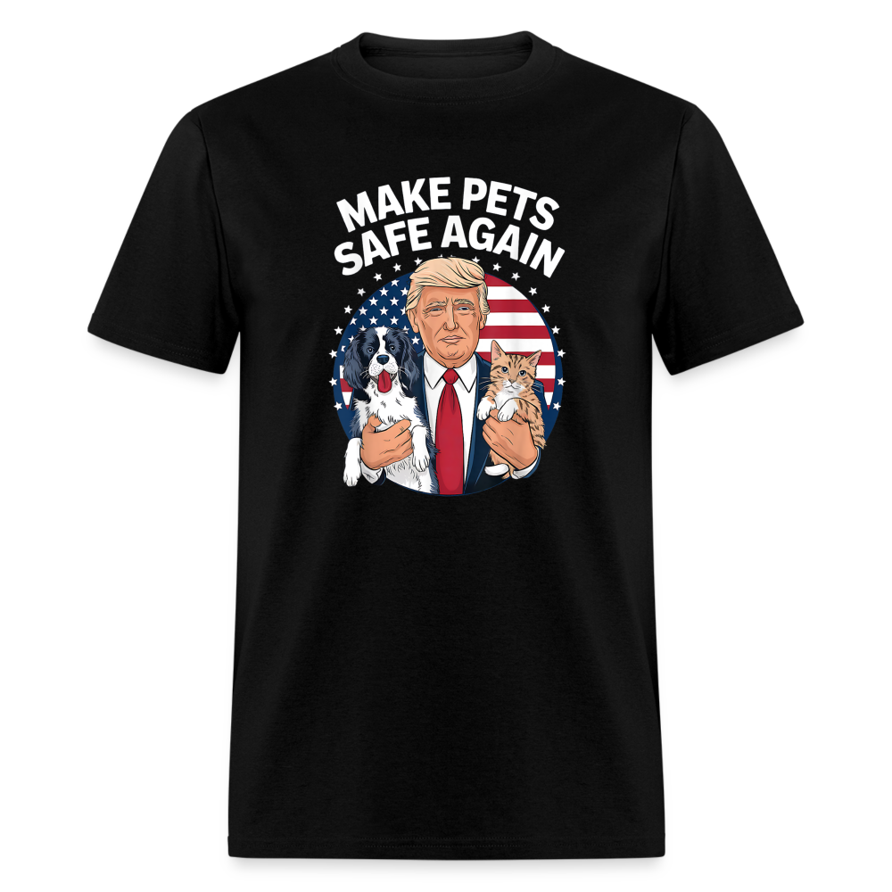 Make Pets Safe Again Trump Funny Classic T-Shirt - black