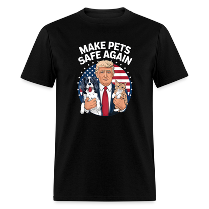 Make Pets Safe Again Trump Funny Classic T-Shirt - black