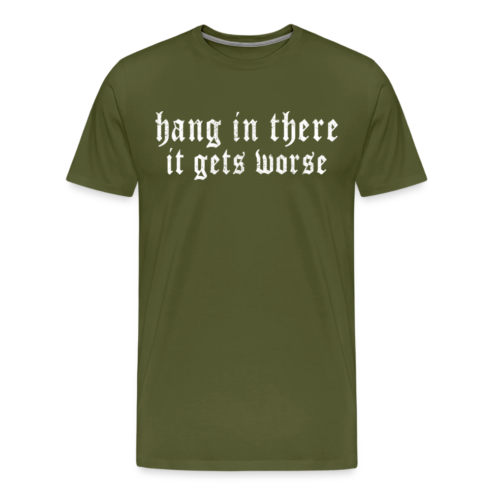 Hang in There Men's Premium T-Shirt - olive green