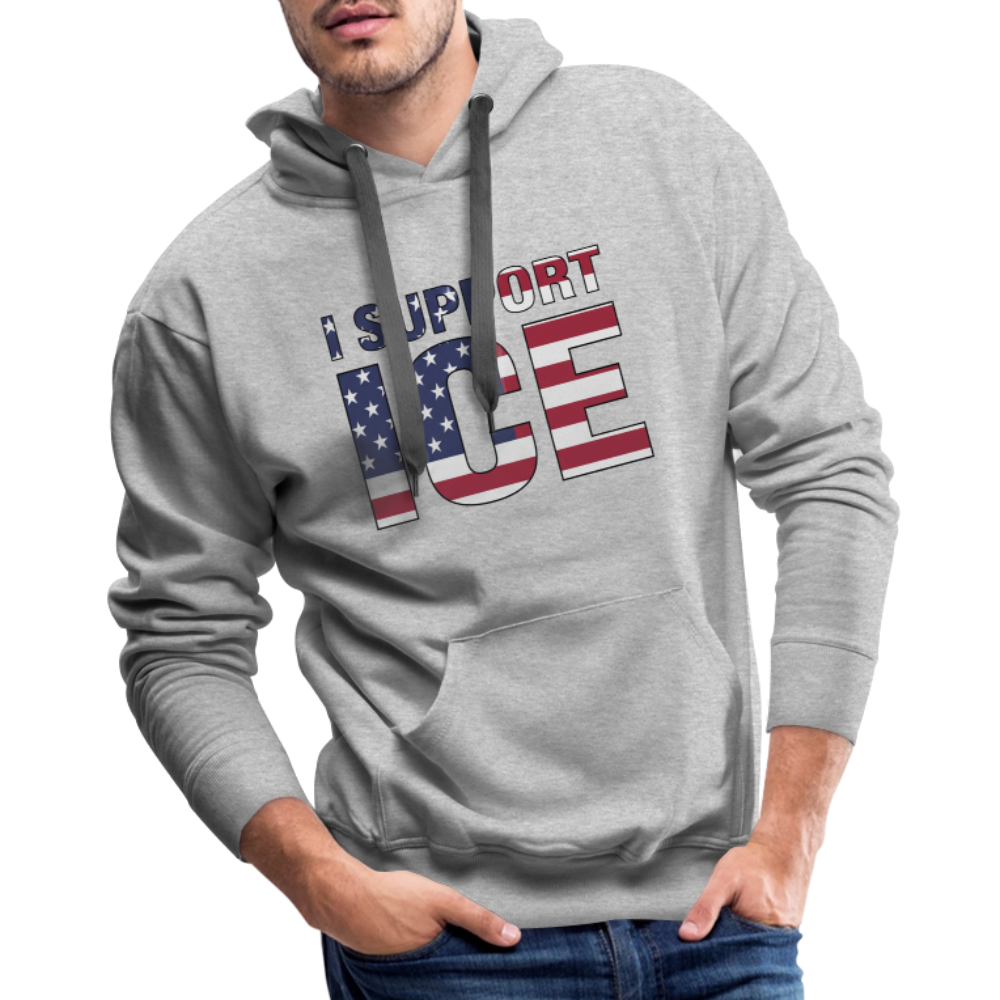 I Support ICE Men’s Premium Hoodie - heather grey