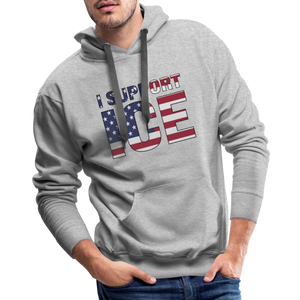 I Support ICE Men’s Premium Hoodie - heather grey