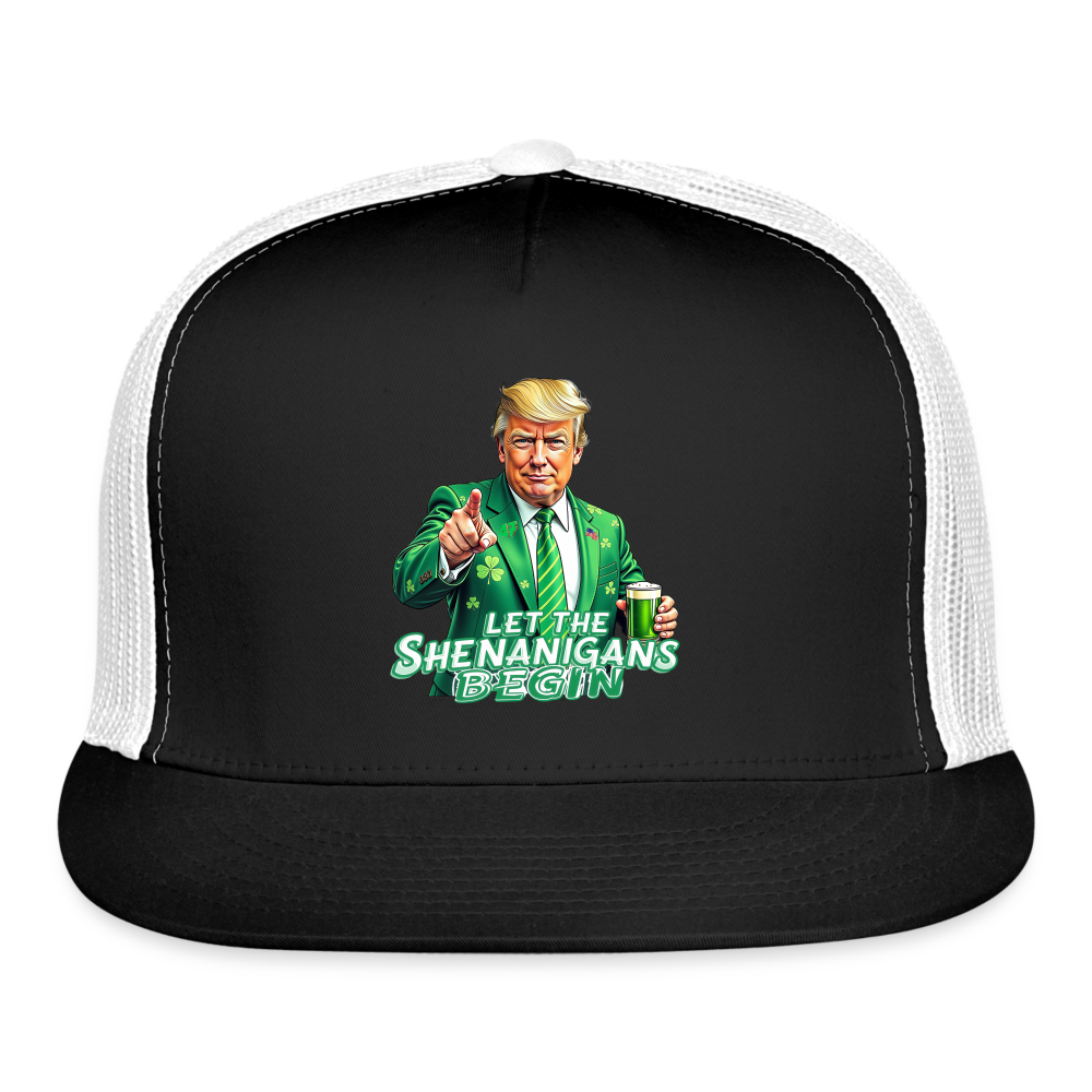 Let The Shenanigans Begin Trucker Hat - black/white