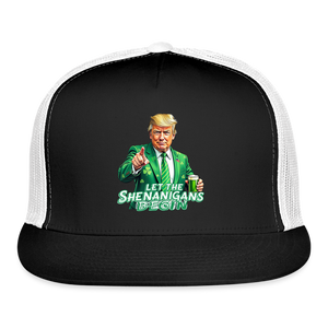 Let The Shenanigans Begin Trucker Hat - black/white