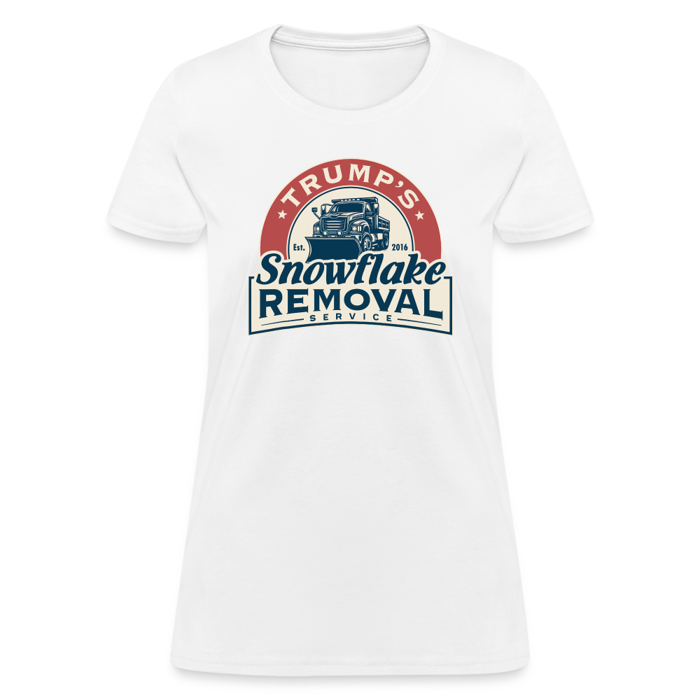 Trump's Snowflake Removal Service Women's T-Shirt - white