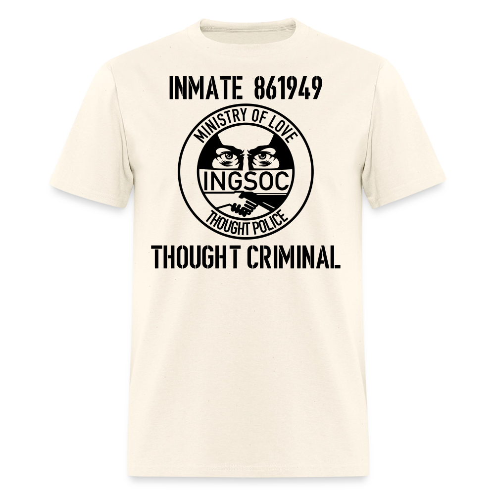 1984 book Inspired, Ministry of Love, Thought Police, Thought Criminal Classic T- Shirt - sweet cream heather