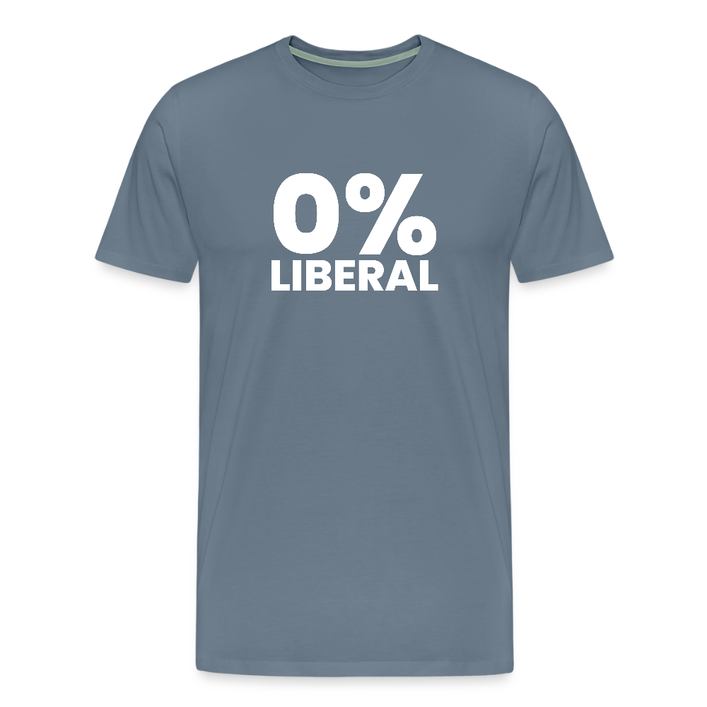 0% Liberal Men's Premium T-Shirt - steel blue