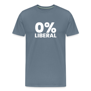0% Liberal Men's Premium T-Shirt - steel blue